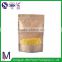 Stand up pouch kraft paper bag with window dry food packaging