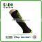 Fluorescent Green jacquard black nylon compression sports socks
