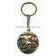 Antique old metal movie key chain holder