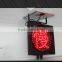 300mm red led flashing light solar powered road safety SLOW warning traffic light