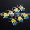 Wholesale fashion movie minions collections stuff cartoon minions keychain despicable me custom alloy keychain