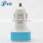 Factory Direct Supply 3 USB Car Charger Wholesale,Smart Car USB Charger for iPhone