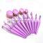 Pro Toothbrush Shape Oval Makeup Brush Foundation Powder Eyebrow Make up Brushes Beauty Tools ROSE Gold White 10PCS/set