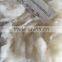 100% wool noils, 25-26 mic, natural white color
