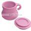 Silicone Travel Collapsible Camping Mug with Lid