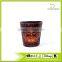 Newest Elegant Crown Print Waste Bin Faux Leather Trash Can