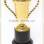 Custom gold achievement trophy gold metal trophy novel trophy cup for sports competition