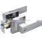 Satin nickel zinc alloy handle toilet italian door lock