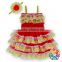 Wholesale Red Lace Baby Girl Party Dress Children Frocks Designs Latest Fashion Dresses Match The Headband
