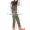 The spring Of 2015 Khaki flower grey sweater three piece sport suit HSS9241