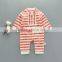 Chinese style baby clothes boy cotton striped evening jumpsuits for 0-2 years old baby