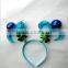 Lovely shinning ball clover feather hairbands diy handmade christmas ball hair jewelry for 2016 Christmas promotional gifts