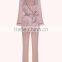 Women's Satin Pyjamas Wedding Robe Tie Waist Embroidered Sleepwear Custom Smooth And Soft Artificial Silk