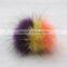 Myfur Genuine Luxury Multi Color Raccoon Fur Pom Poms For Hat and Bag Accessory