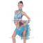 Sexy Straps Girls Child Latin Dance Wear Shiny Colorful Sequin Dance Costumes Fringed Ballroom Dancing Dresses For Kids