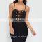 New Style Black Halter Neck Lace-Up Tie Bodysuit