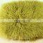 Genuine Mongolian Lamb Fur Tibetan Lambskin Fur Plate Spicy Mustard Colors