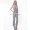 fashion 2017 black and white polka dot jumpsuit vintage design jumpsuit tight jumpsuit