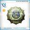Stamped iron metal pins badge with soft enamel colors