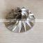 supercharger reverse 76.00/133.40mm 8+8 blades turbo milling/aluminum 2618/billet compressor wheel