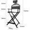Makeup Chair Salon Director Aluminum Portable Black with Headrest For Professionals Makeup Academy Vanity Chair Professional