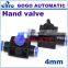 GOGO ATC 10pcs a lot HVFF pneumatic hand valve air pressure switch quick hose connector 4mm hose fitting