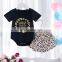 Toddler Newborn Baby Kid Girls Clothes Set infant Summer Print Jumpsuits + Leopard Shorts Outfits