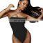 Black lingerie Cotton One shoulder Mujer Bodysuits for Women