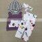 INS baby outfits flower sleeveless hoodies+long pant 3pcs/set baby good quality top Set 0-18M