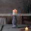Classical pillar design custom vintage home decoration cement tall candle holder with logo
