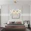Modern led living room chandelier ring creative simple golden nordic design light luxury bedroom dining chandelier