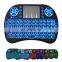 Hot Selling Backlight 2.4GHz I8 Mini Wireless Keyboard Touch I8 Air Fly Mouse Backlit Keyboard For Android Tv Box