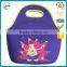 Custom made neoprene lunch bag cartoon printed carrier bag