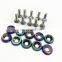 Racing Car stainless steel bolt colourful cap washer