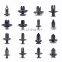 625pcs/box bumper plastic fastener kit Push-Type Retainers leaves board expansion clip