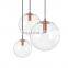 Nordic modern single head bubble ball lamp creative glass ball pendant light chandelier