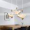 Nordic Butterfly Shape Pendant Light Metal LED Hanging Glass Pendant Lights