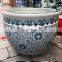 32inches Width Large Chinese Hand Painted Blue And White Ceramic Flower Pots
