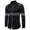 Custom new fashion European and American men's embroidered shirt with long sleeves