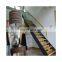 Shenzhen cheap fancy design customized double beam straight staircases