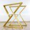 Table Legs Heavy Duty Furniture Office Dinning Desk X Shape Steel Coffee Dining Metal Luxury Modern Golden Table Legs For Table