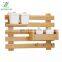 Natural Bamboo Letter Holder Wall Mounted 5 Key Hook Design Mail for Kitchen Entryway