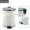 New design 5L stainless steel waste bin white black home kitchen office bathroom pedal bin with soft closing function