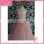 Ruffle pink gauze beads ornamentation prom dress fluffy voile girl's dress children frocks designs