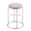 high quality luxury nordic round gold metal modern stackable dining stool chair metal living room chairs