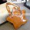 China Guangzhou Wholesale PU Waxy Leather Sholder Bag Star Shape Handbag for Ladies