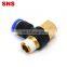 SNS SPHF Series pneumatic Hexagon universal female thread fitting one touch plastic swing elbow air hose tube connector