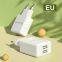2usb mobile phone fast charger 5v2 4A wall charging adapter European and American standard