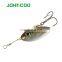 JOHNCOO Spinner Baits 5g 9.5g 13.8g Spinner Bait Metal Spoon Hard Baits Spoon Lures With Treble Hooks