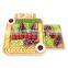 Bamboo Cheese Board and Knife Set Wooden Charcuterie Bamboo Platter & Serving Meat Tray w/Slide-Out Drawers